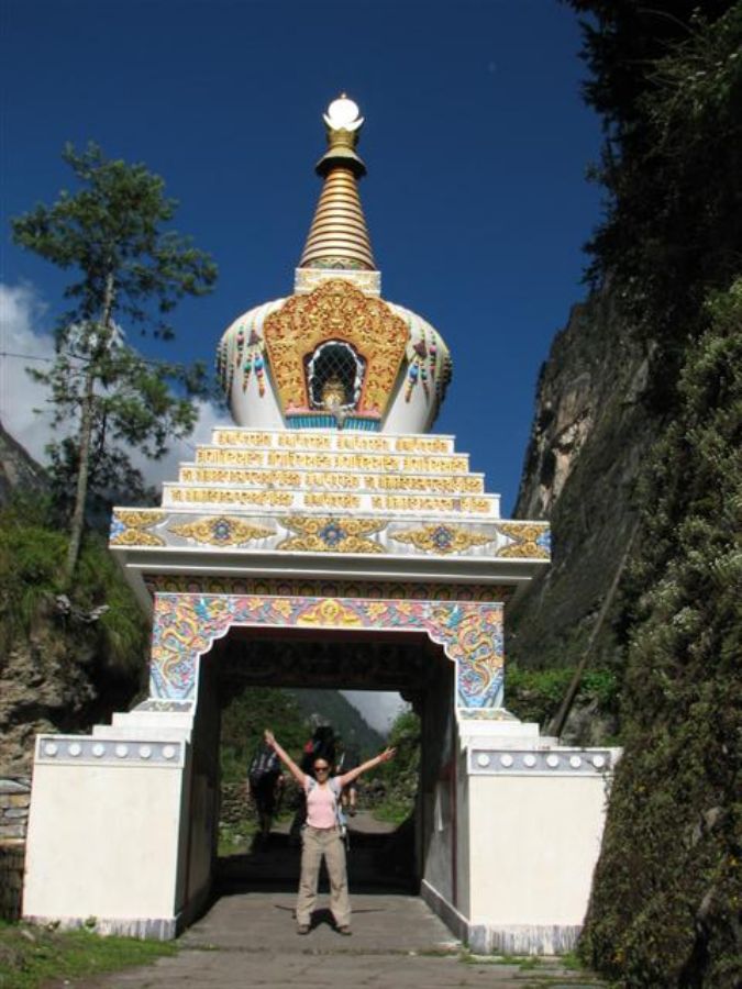 Stoppa at the exit from Chame village